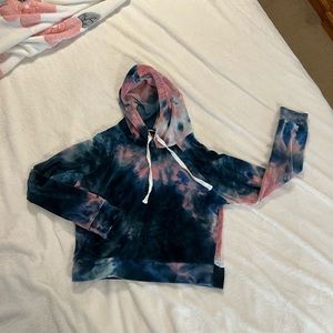 Charlotte Russe Cropped Galaxy Soft Sweatshirt